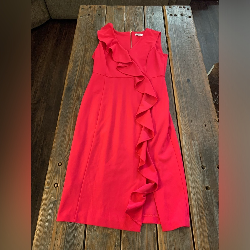 Hot pink Calvin Klein dress